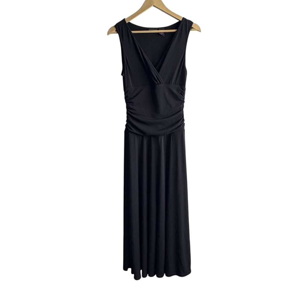 Vintage Y2K Shape FX Black Babydoll Maxi Dress Whimsigoth Goth Glam Formal Punk